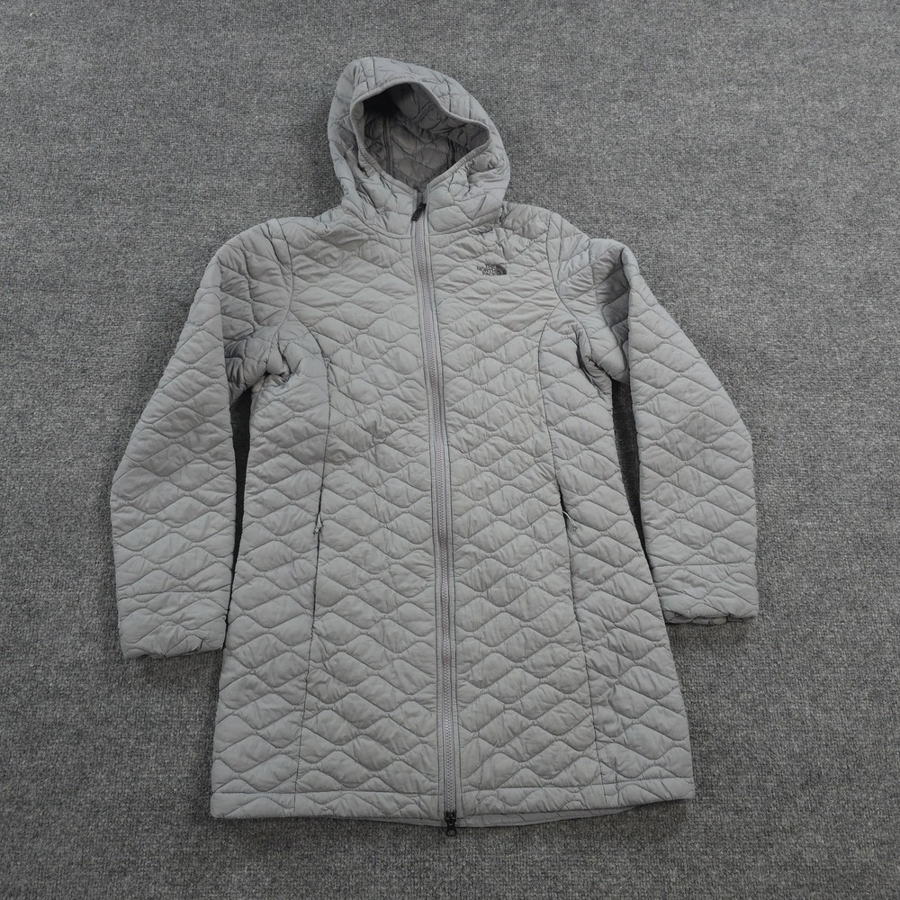 The North Face Jacket Womens Large Gray ThermoBall Eco Quilted Hooded Parka